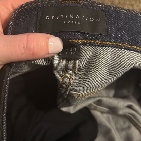 J. Crew Destination 484 Slim-Fit Traveler Reactive-Dyed Denim Size 34x34 - Picture 3 of 5
